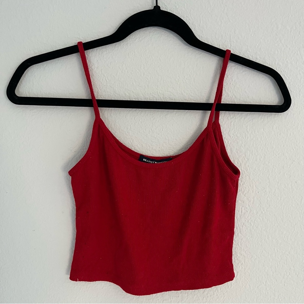 Cropped Red Brandy Melville Tank